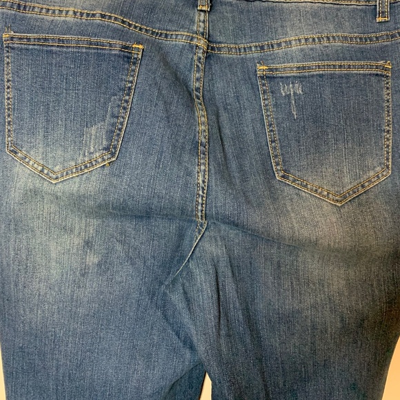 Ashley Stewart Sky High Ankle Blue Denim Jeans, Size 16T - Picture 4 of 8